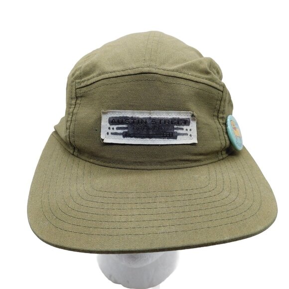 Austin Street Brewery Hat Olive Green Buckle Strap READ - Picture 1 of 7